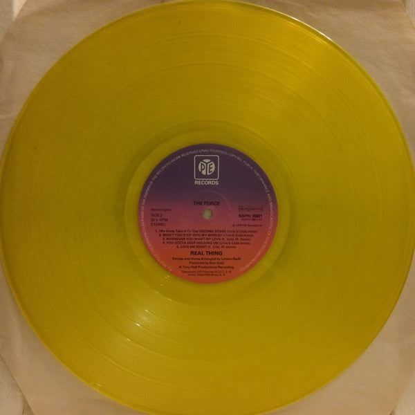 The Real Thing : Can You Feel The Force (LP, Album, RE, Yel)