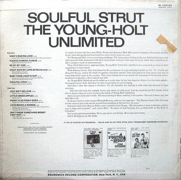 The Young-Holt Unlimited* : Soulful Strut (LP, Album, Pin)
