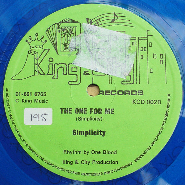 Simplicity : Loving Kind / The One For Me (12", Blu)
