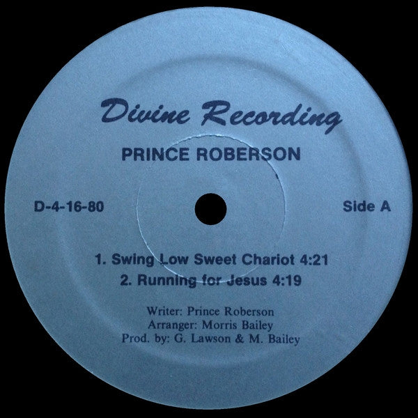 Prince Roberson : Swing Low Sweet Chariot (12")