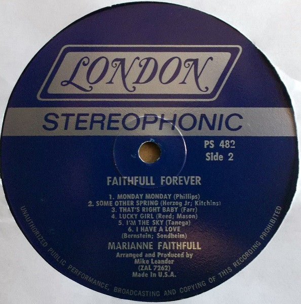 Marianne Faithfull : Faithfull Forever... (LP, Album)