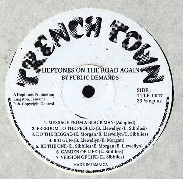 The Heptones : On The Road Again (LP, Album, Comp)