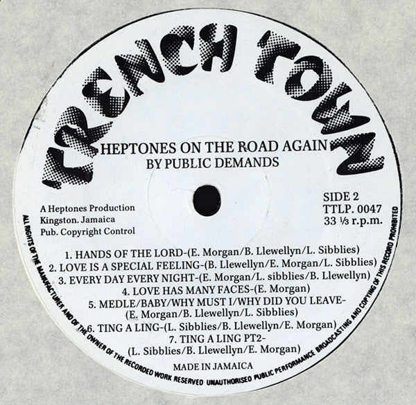 The Heptones : On The Road Again (LP, Album, Comp)