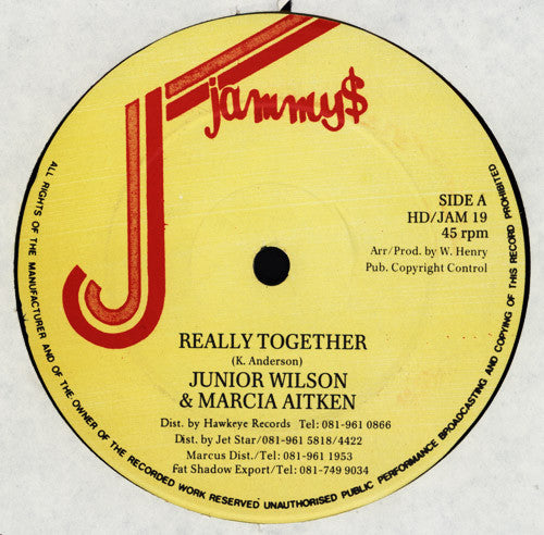 Junior Wilson & Marcia Aitken / Alton Black : Really Together / My, My, My (12")