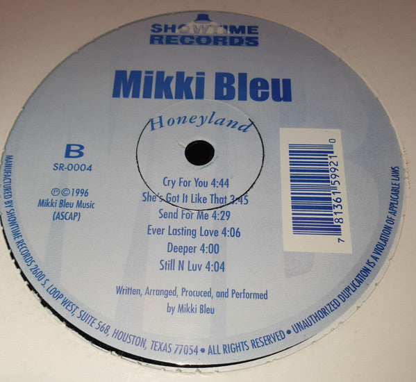 Mikki Bleu : Honeyland (LP)