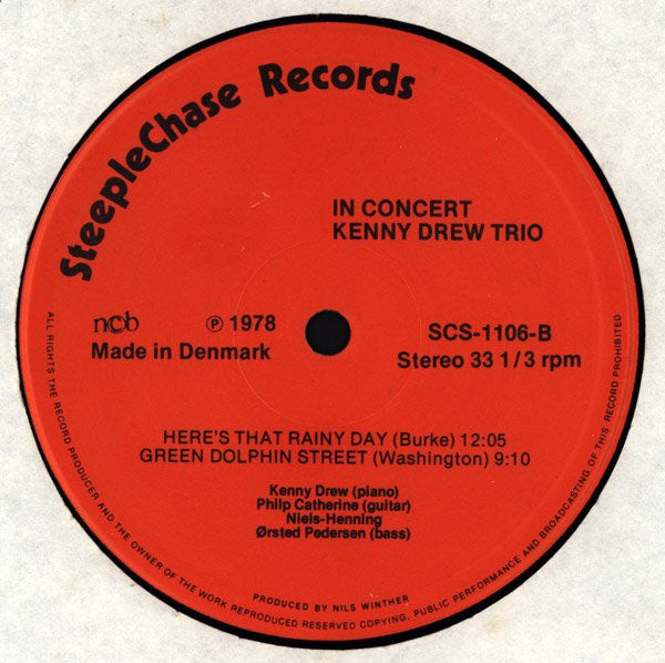 Kenny Drew, Niels-Henning Ørsted Pedersen, Philip Catherine : In Concert (LP, Album)