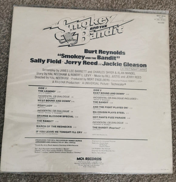 Various : Smokey And The Bandit (Music From The Original Motion Picture Soundtrack) (LP)