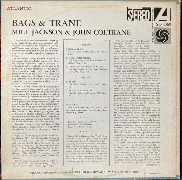 Milt Jackson & John Coltrane : Bags & Trane (LP, Album, Pre)