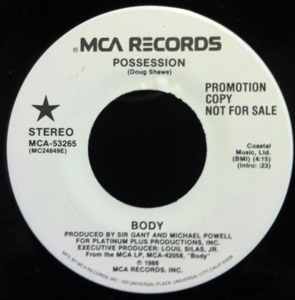 Body : Possession (7", Promo)