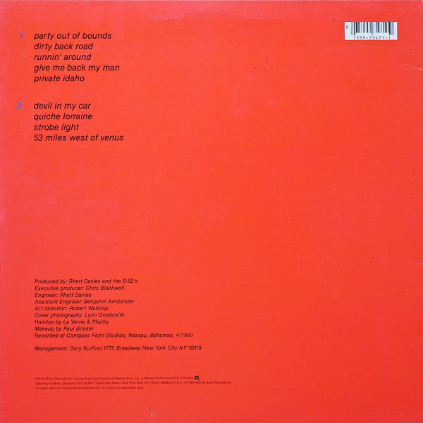 The B-52's : Wild  Planet (LP, Album, Jac)