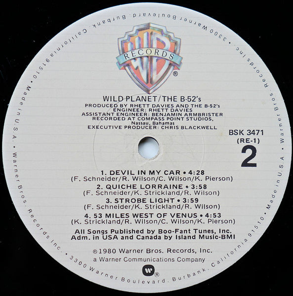 The B-52's : Wild  Planet (LP, Album, Jac)