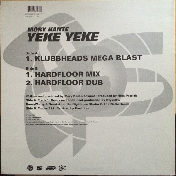 Mory Kanté : Yeke Yeke (96 Remixes) (12", Single)