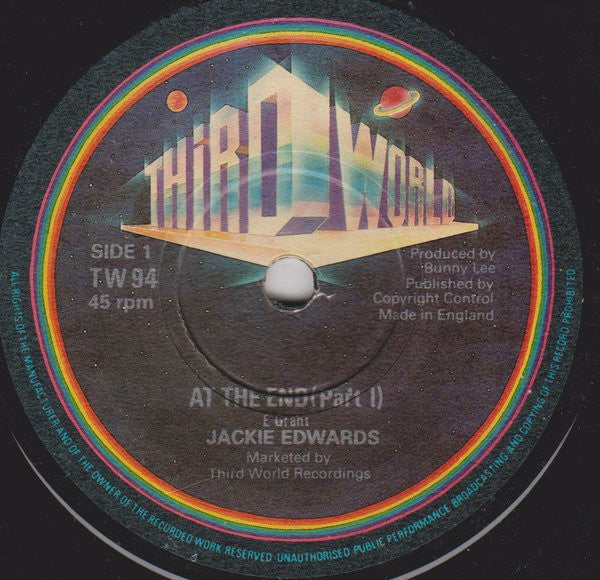 Jackie Edwards : At The End (7", Single)