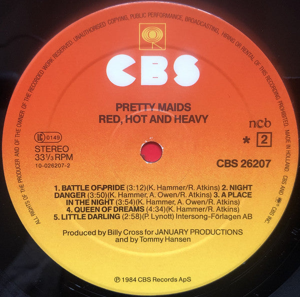 Pretty Maids : Red, Hot And Heavy (LP, Album)