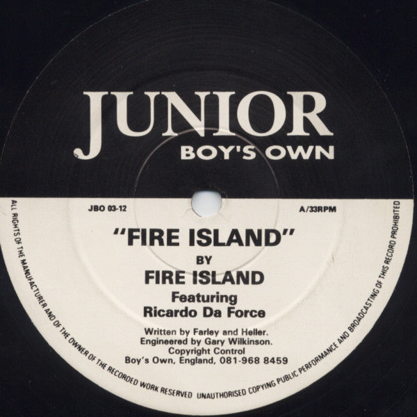 Fire Island Featuring Ricardo Da Force : Fire Island (12")