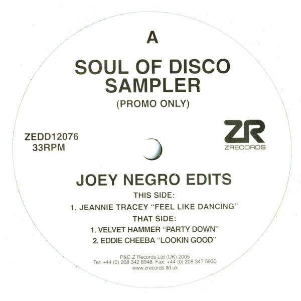 Various : Soul Of Disco Sampler (Joey Negro Edits) (12", Promo)