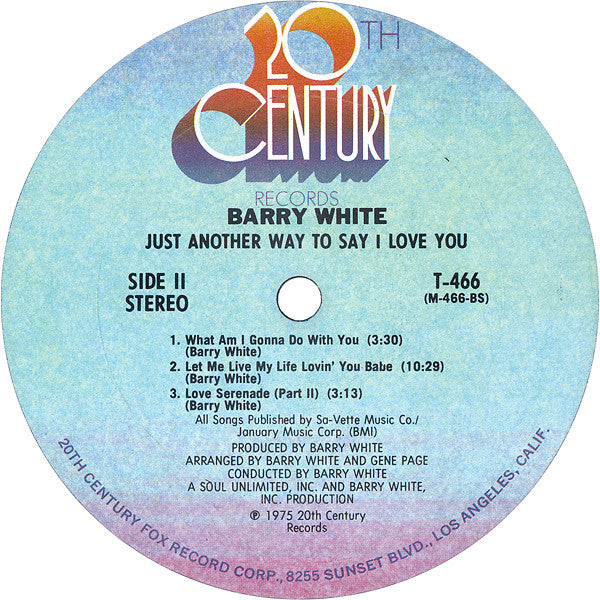 Barry White : Just Another Way To Say I Love You (LP, Album, Pit)