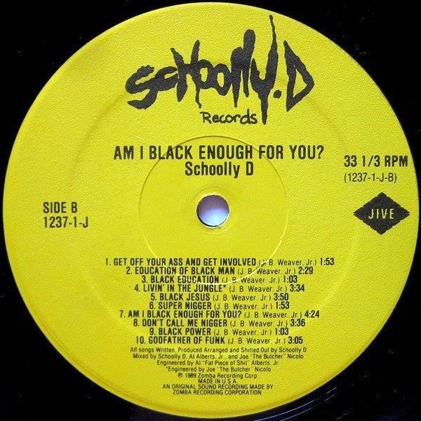 Schoolly D : Am I Black Enough For You? (LP, Album)