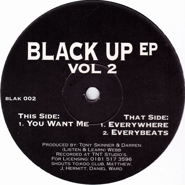 Black Up (2) : Black Up EP Vol 2 (12", EP)