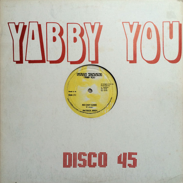 Patrick Andy : No Easy Game / Show A Little Love (12", Yel)