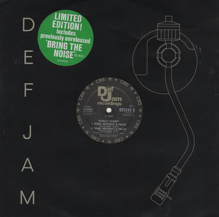 Public Enemy : Rebel Without A Pause / Bring The Noise (12", Single, Ltd)