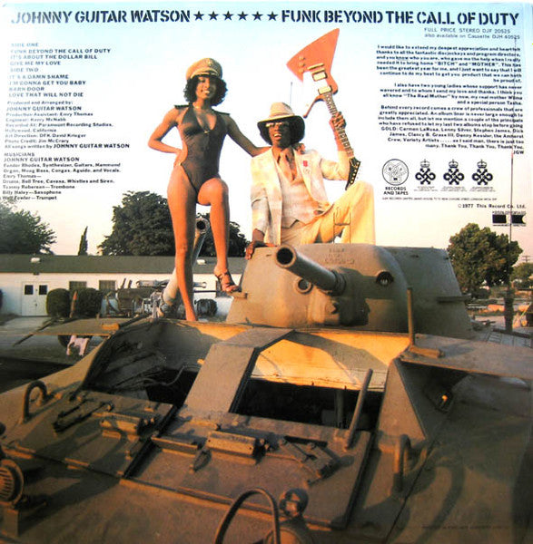 Johnny Guitar Watson : Funk Beyond The Call Of Duty (LP, Album)
