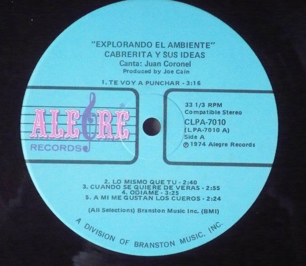 Cabrerita Y Sus Ideas : Explorando El Ambiente (LP, Album)
