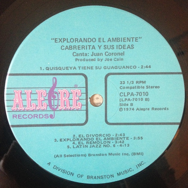 Cabrerita Y Sus Ideas : Explorando El Ambiente (LP, Album)
