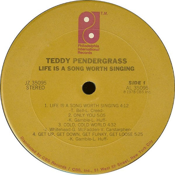 Teddy Pendergrass : Life Is A Song Worth Singing (LP, Album, Kee)