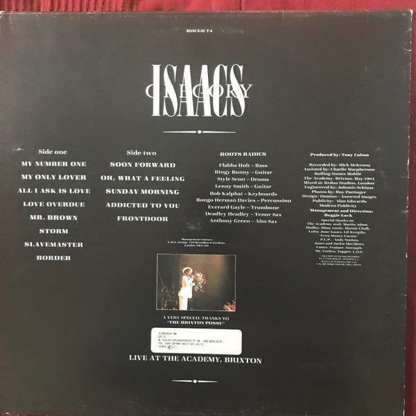 Gregory Isaacs : Live At The Academy, Brixton (LP, Album)