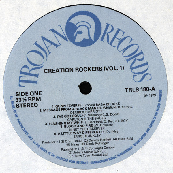 Various : Creation Rockers Volume 1 (LP, Comp, Blu)