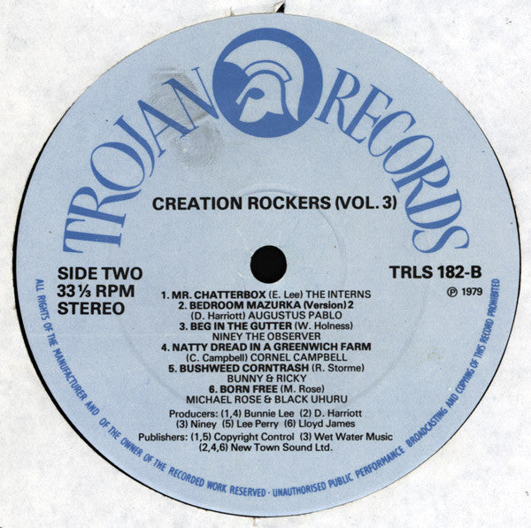 Various : Creation Rockers Volume 3 (LP, Comp, Blu)