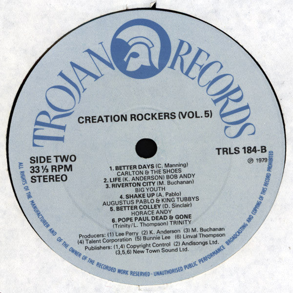 Various : Creation Rockers Volume 5 (LP, Comp, Blu)