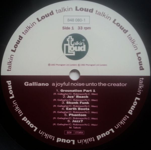 Galliano : A Joyful Noise Unto The Creator (LP, Album, Ltd)