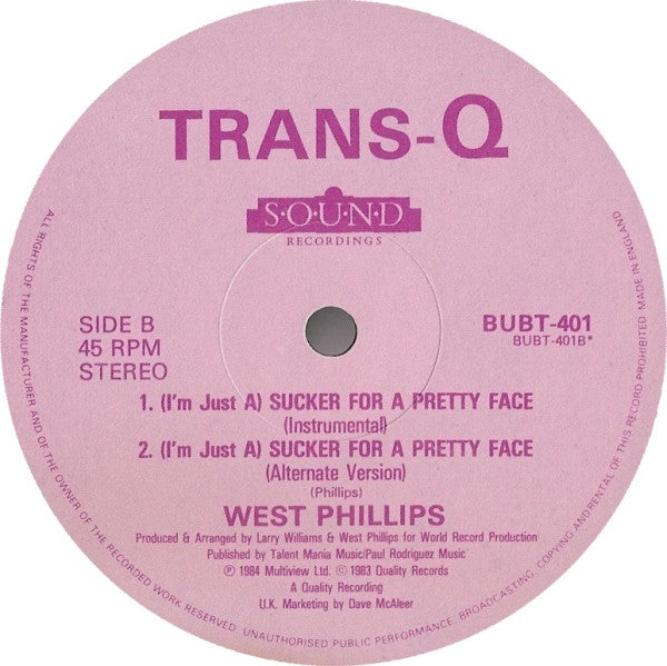 West Phillips : (I'm Just A) Sucker For A Pretty Face (12")