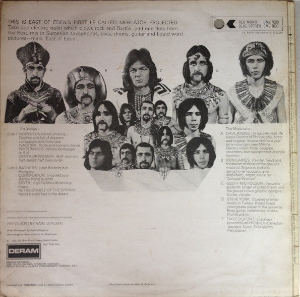 East Of Eden (2) : Mercator Projected  (LP, Album, Fir)