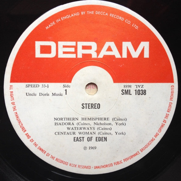 East Of Eden (2) : Mercator Projected  (LP, Album, Fir)