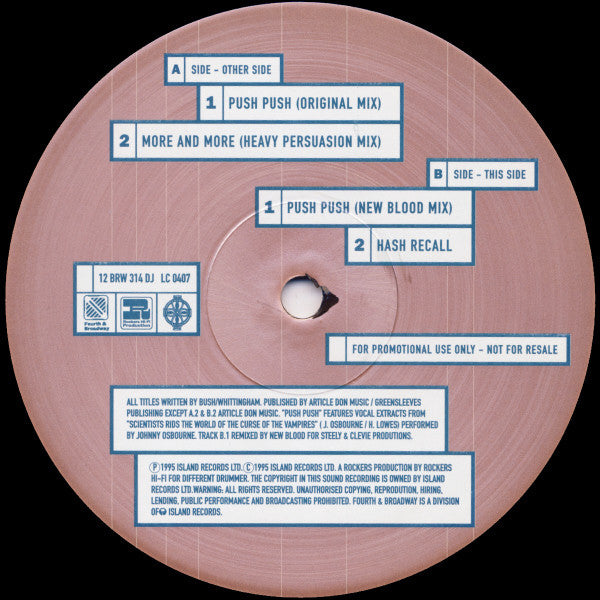 Rockers Hi-Fi : Push Push (12", Promo)
