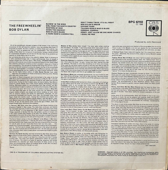 Bob Dylan : The Freewheelin' Bob Dylan (LP, Album, Mono, Phi)