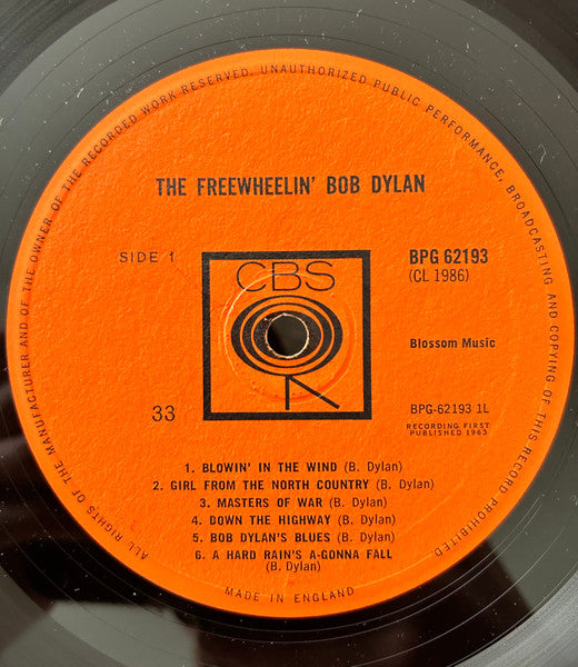 Bob Dylan : The Freewheelin' Bob Dylan (LP, Album, Mono, Phi)