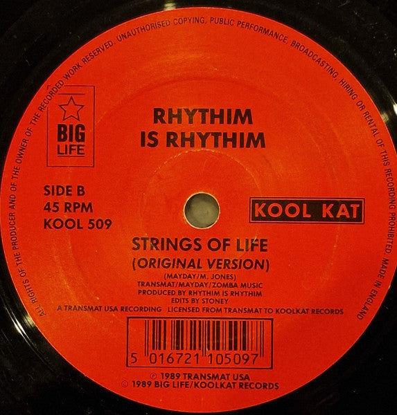 Rhythim Is Rhythim : Strings Of Life '89 (7")