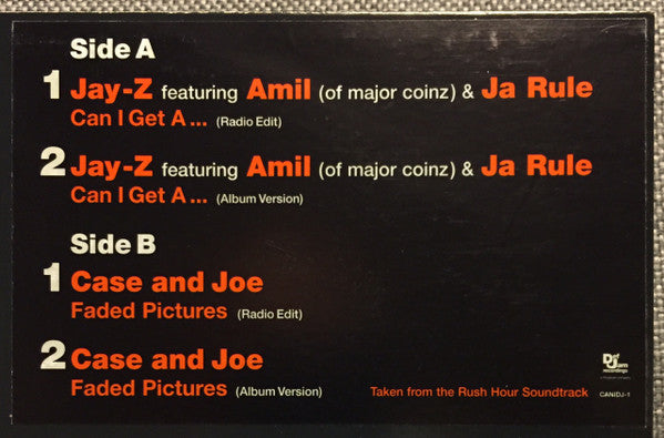 Jay-Z Featuring Amil & Ja Rule : Can I Get A... (12", Promo)