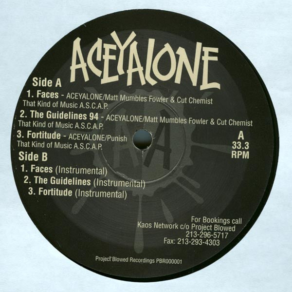 Aceyalone : Faces / Guidelines 94 / Fortitude (12", RP)
