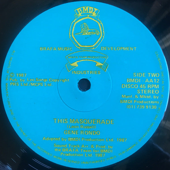 Gene Rondo : Yah Mo B There (Jah Will Be There) (12")