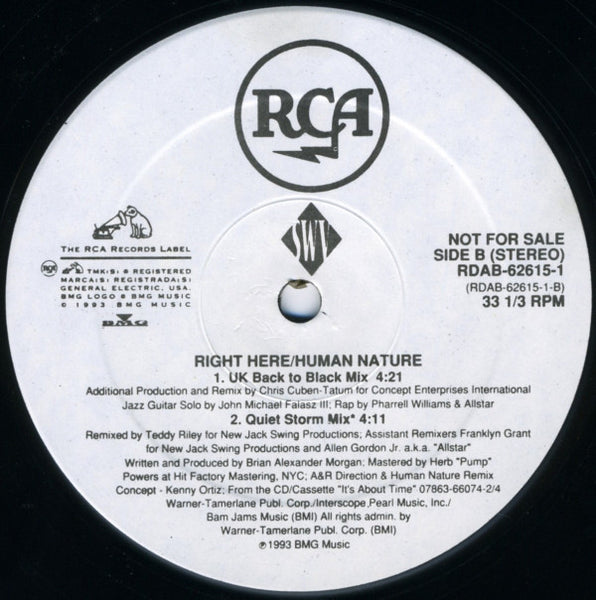 SWV : Right Here / Human Nature (12", Single, Promo)