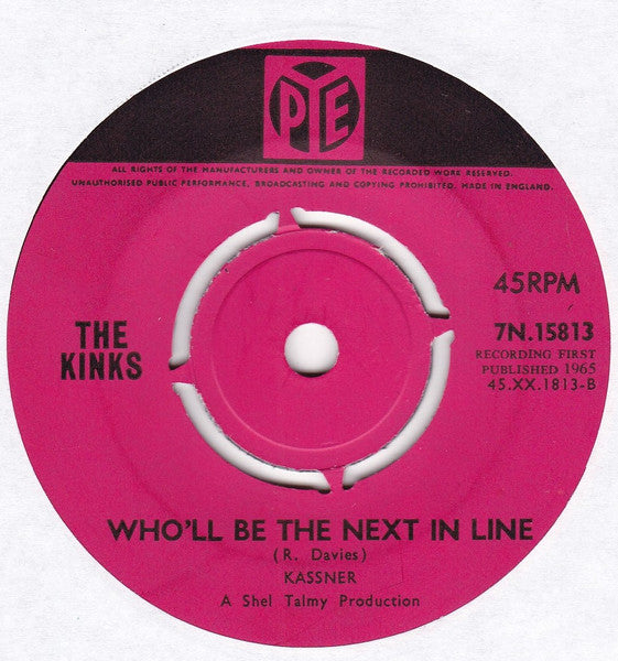 The Kinks : Ev'rybody's Gonna Be Happy (7", Single, 4 P)