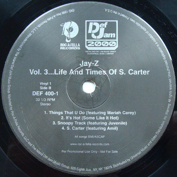 Jay-Z : Vol 3... Life And Times Of S. Carter (2xLP, Album, Promo, Rad)