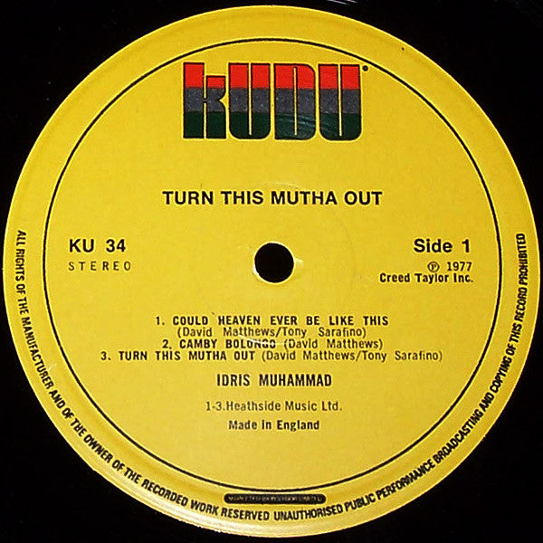 Idris Muhammad : Turn This Mutha Out (LP, Album)