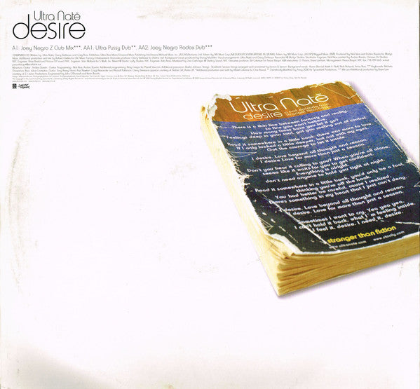 Ultra Naté : Desire (DJ Promo 2) (12", Promo)