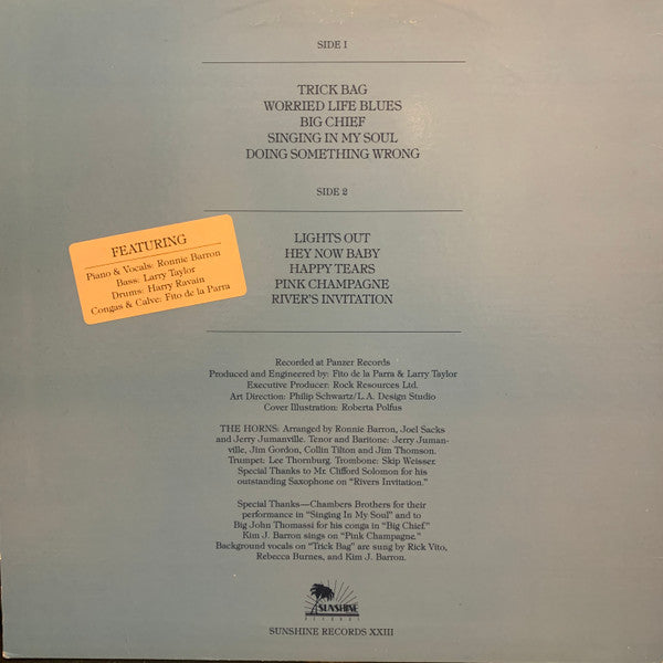 Ronnie Barron : Blue Delicacies (LP)
